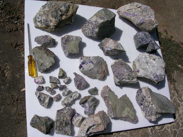 Purple Fluorite specimen-grade samples